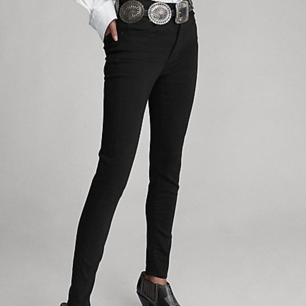 Polo Ralph Lauren High-Rise Black Skinny Jeans